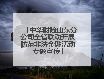 中华财险山东分公司全省联动开展防范非法金融活动专题宣传