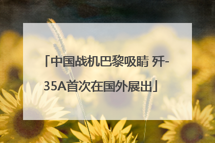 中国战机巴黎吸睛 歼-35A首次在国外展出