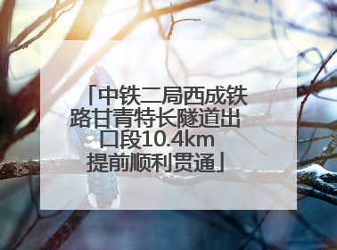 中铁二局西成铁路甘青特长隧道出口段10.4km提前顺利贯通