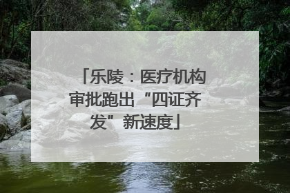 乐陵：医疗机构审批跑出“四证齐发”新速度