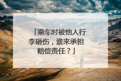 乘车时被他人行李砸伤，谁来承担赔偿责任？