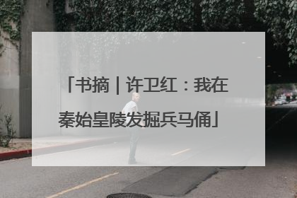 书摘｜许卫红：我在秦始皇陵发掘兵马俑