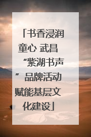 书香浸润童心 武昌“紫湖书声”品牌活动赋能基层文化建设