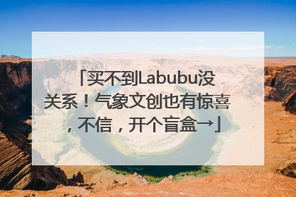 买不到Labubu没关系！气象文创也有惊喜，不信，开个盲盒→