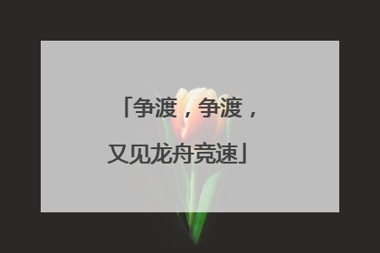 争渡，争渡，又见龙舟竞速