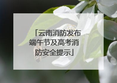 云南消防发布端午节及高考消防安全提示