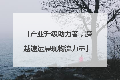 产业升级助力者，跨越速运展现物流力量