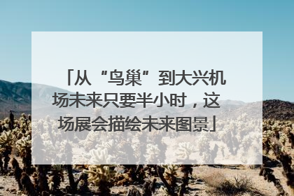 从“鸟巢”到大兴机场未来只要半小时，这场展会描绘未来图景