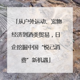 从户外运动、宠物经济到酒类贸易，日企挖掘中国“悦己消费”新机遇