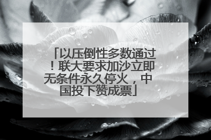 以压倒性多数通过！联大要求加沙立即无条件永久停火，中国投下赞成票