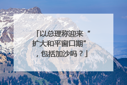 以总理称迎来“扩大和平窗口期”，包括加沙吗？