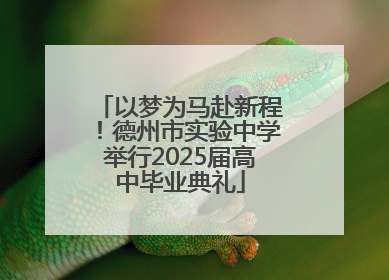 以梦为马赴新程！德州市实验中学举行2025届高中毕业典礼