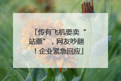 传有飞机要卖“站票”，网友吵翻！企业紧急回应