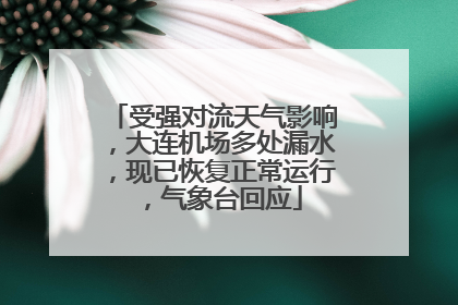 受强对流天气影响，大连机场多处漏水，现已恢复正常运行，气象台回应