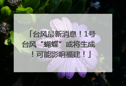 台风最新消息！1号台风“蝴蝶”或将生成！可能影响福建！