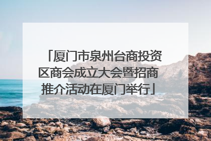 厦门市泉州台商投资区商会成立大会暨招商推介活动在厦门举行