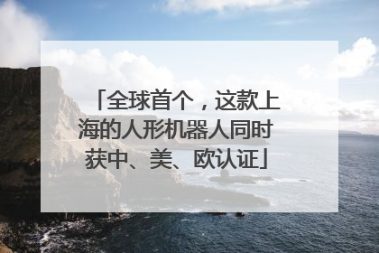 全球首个，这款上海的人形机器人同时获中、美、欧认证