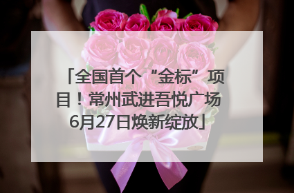 全国首个“金标”项目！常州武进吾悦广场6月27日焕新绽放