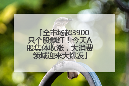全市场超3900只个股飘红！今天A股集体收涨，大消费领域迎来大爆发
