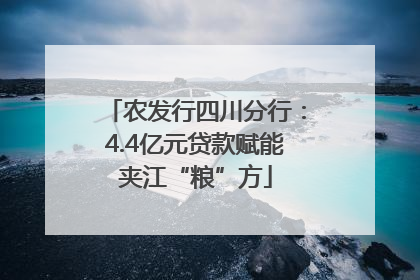 农发行四川分行：4.4亿元贷款赋能夹江“粮”方