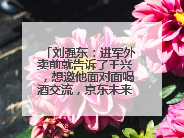 刘强东：进军外卖前就告诉了王兴，想邀他面对面喝酒交流，京东未来会打造一种与美团不同的商业模式