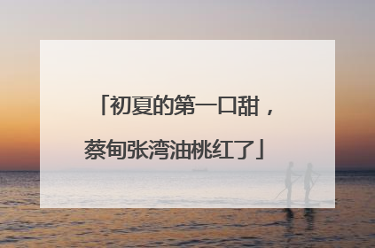 初夏的第一口甜，蔡甸张湾油桃红了