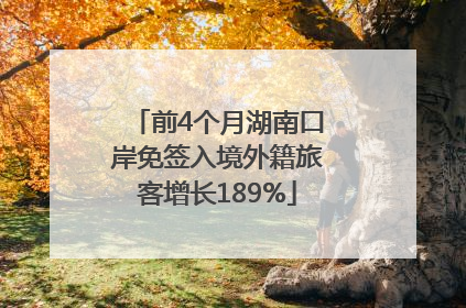 前4个月湖南口岸免签入境外籍旅客增长189%