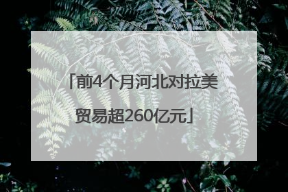前4个月河北对拉美贸易超260亿元