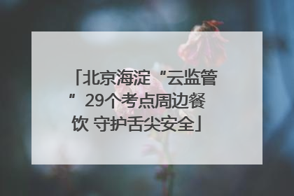 北京海淀“云监管”29个考点周边餐饮 守护舌尖安全