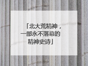 北大荒精神，一部永不落幕的精神史诗