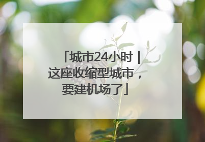 城市24小时｜这座收缩型城市，要建机场了