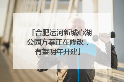 合肥运河新城心湖公园方案正在修改，有望明年开建