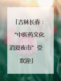 吉林长春：“中医药文化消夏夜市”受欢迎