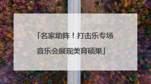 名家助阵！打击乐专场音乐会展现美育硕果