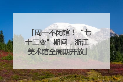 周一不闭馆！“七十二变”期间，浙江美术馆全周期开放