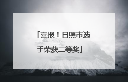 喜报！日照市选手荣获二等奖