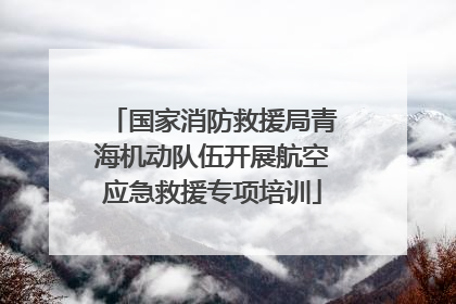 国家消防救援局青海机动队伍开展航空应急救援专项培训