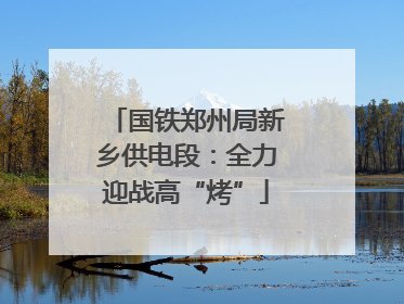 国铁郑州局新乡供电段：全力迎战高“烤”