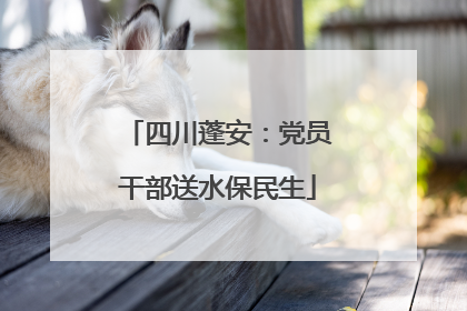 四川蓬安：党员干部送水保民生