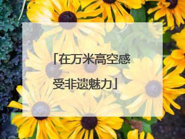 在万米高空感受非遗魅力
