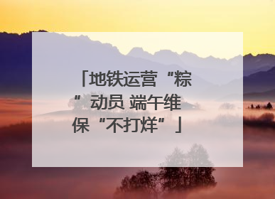地铁运营“粽”动员 端午维保“不打烊”