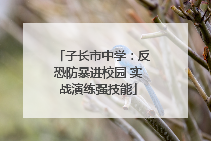 子长市中学：反恐防暴进校园 实战演练强技能