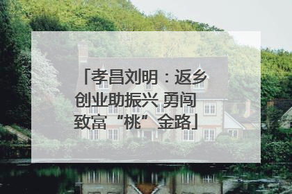 孝昌刘明：返乡创业助振兴 勇闯致富“桃”金路