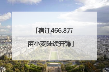 宿迁466.8万亩小麦陆续开镰