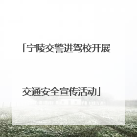 宁陵交警进驾校开展交通安全宣传活动