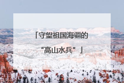 守望祖国海疆的“高山水兵”