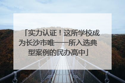 实力认证！这所学校成为长沙市唯一一所入选典型案例的民办高中