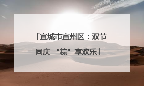 宣城市宣州区：双节同庆 “粽”享欢乐