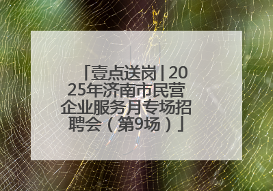 壹点送岗│2025年济南市民营企业服务月专场招聘会（第9场）