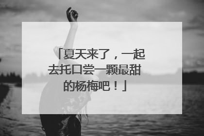 夏天来了，一起去托口尝一颗最甜的杨梅吧！